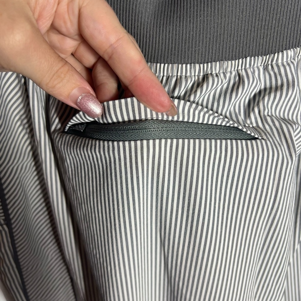 Athleta Brooklyn Textured Ankle Pant White Stripe, Size 18 - Picture 11 of 14